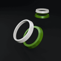 Adapter rings for bases (25 mm to 28, 32 or 40 mm) 3d model