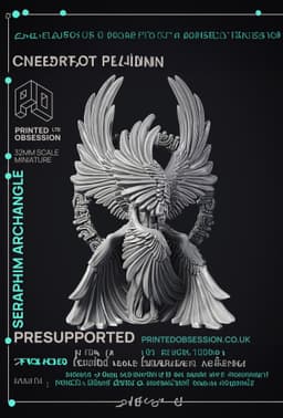 Seraphim - Archangel - PRESUPPORTED - Heaven hath no Fury - 32mm scale 3d model