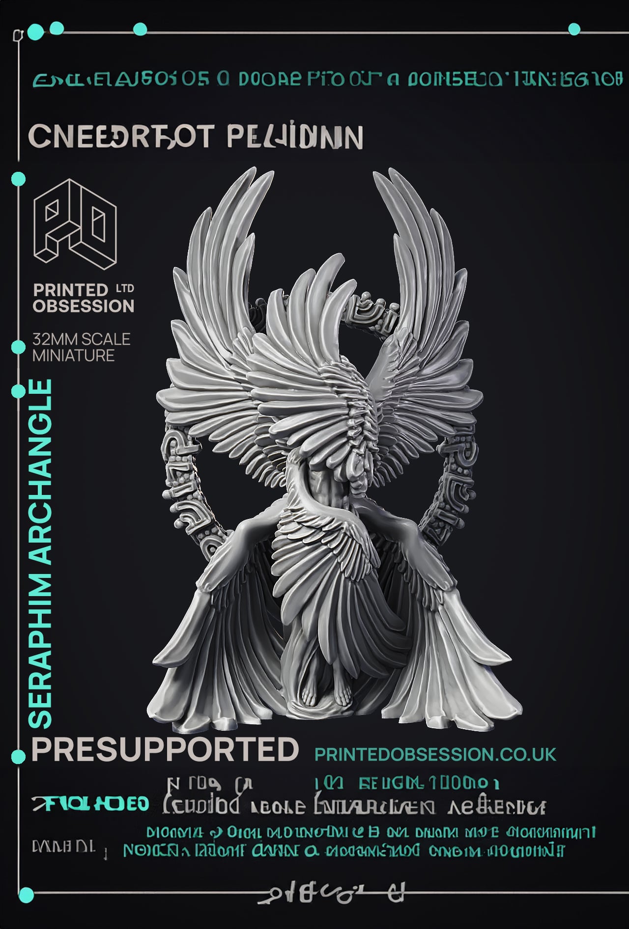 Seraphim - Archangel - PRESUPPORTED - Heaven hath no Fury - 32mm scale 3d model