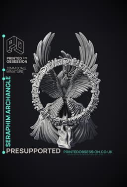 Seraphim - Archangel - PRESUPPORTED - Heaven hath no Fury - 32mm scale 3d model