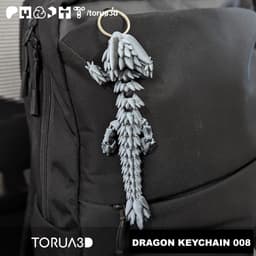 Articulated Dragon keychain 008 3d model