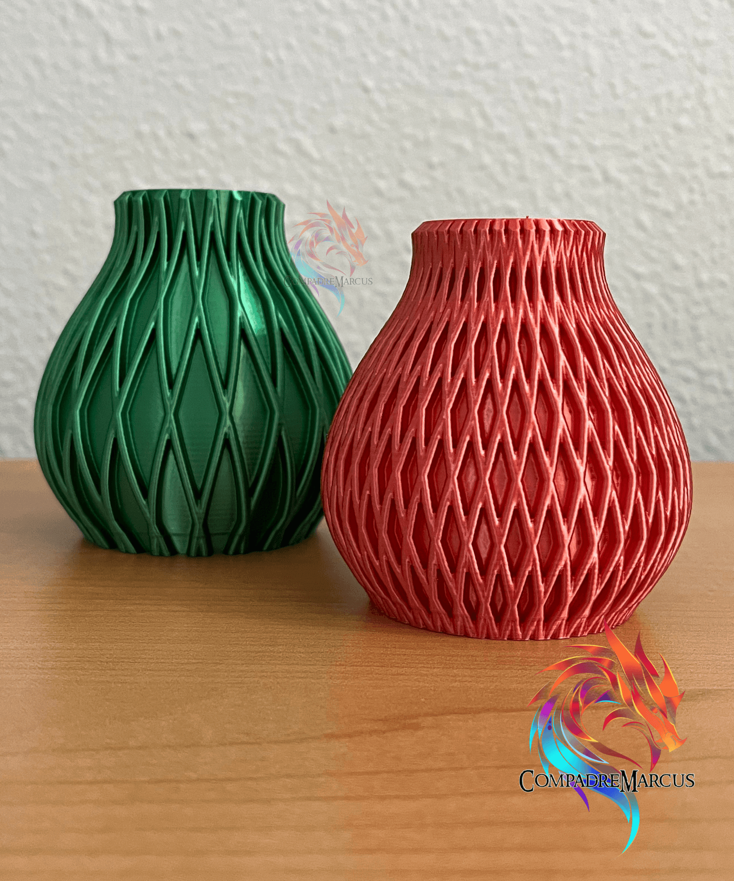 Braided Vases set of 2 / no supports / 3mf included 3d model