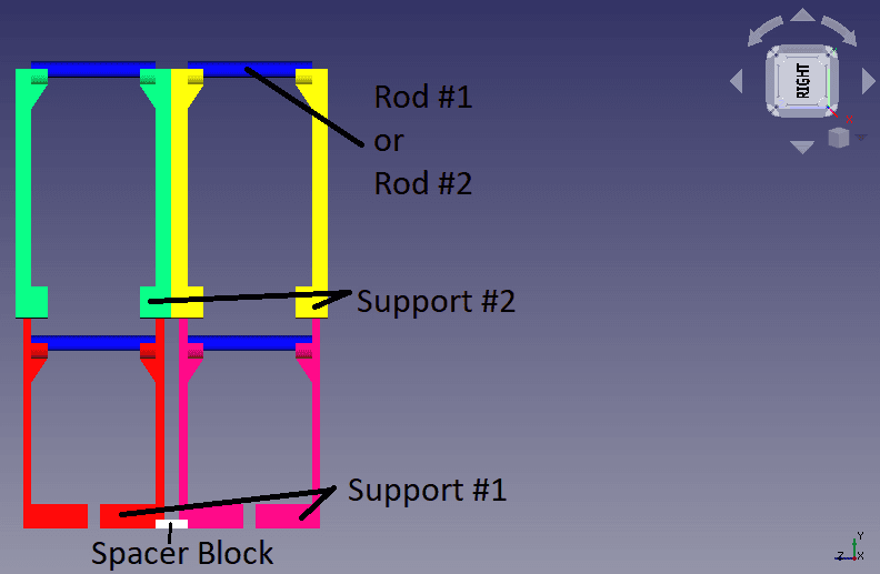 Double Stack Filament Supports 3d model