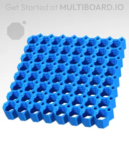 8x8 MU - Center Grid Interfitted - MultiBoard Octagon Plate - 4x Ironing Stack 3d model