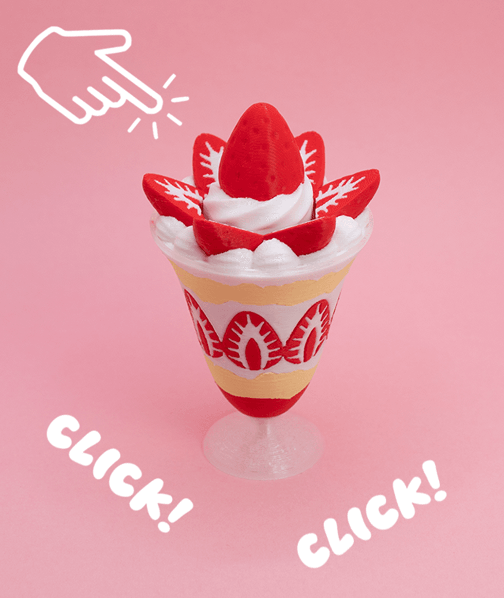 Strawberry Parfait 3d model