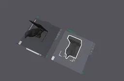 raven branch bookend 3d model