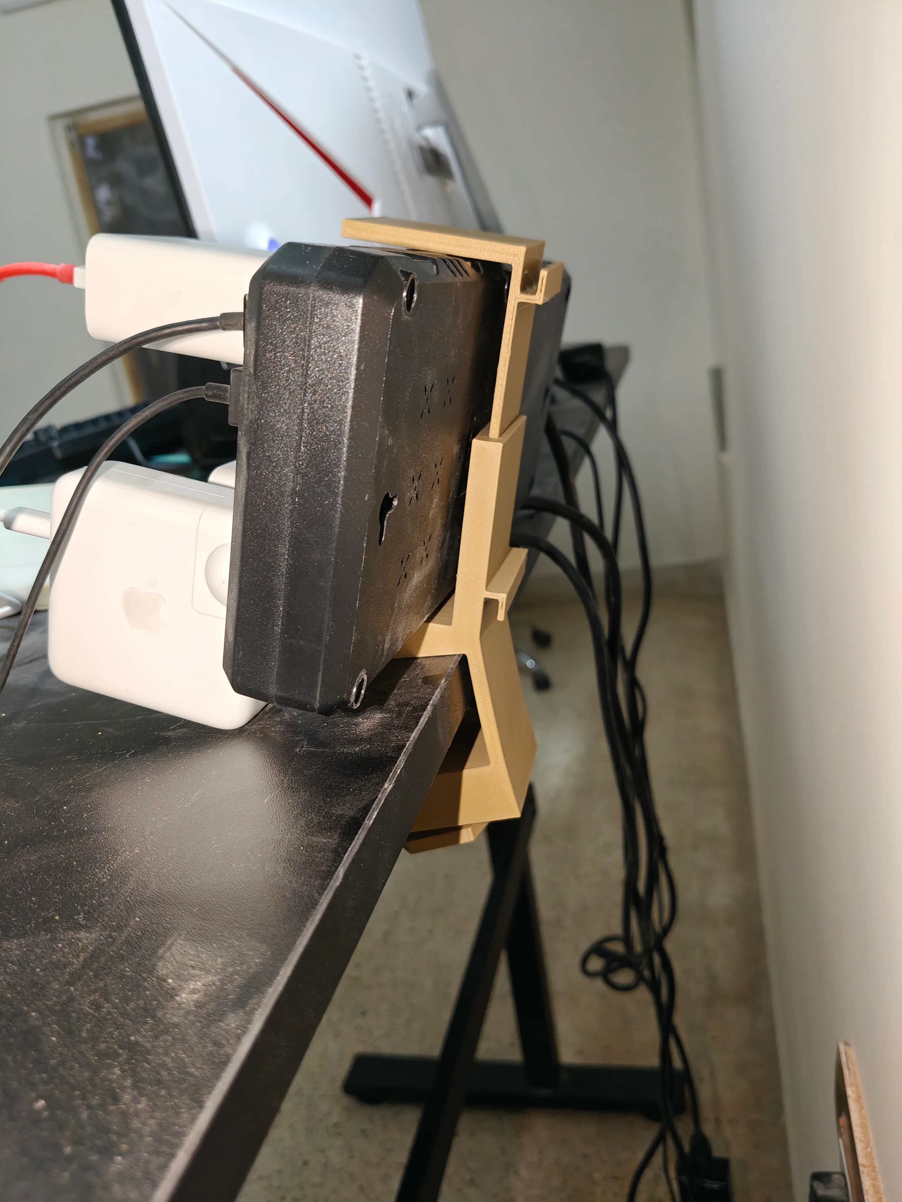 Clamp on Power strip holder 3d model