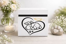 Obsidian Paw of Love – Modern Dog Memorial Urn with Bayonet Closure 3d model