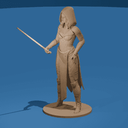 Mistress of the Dark Side – 3D Printable Sith-Inspired Warrior v2 3d model