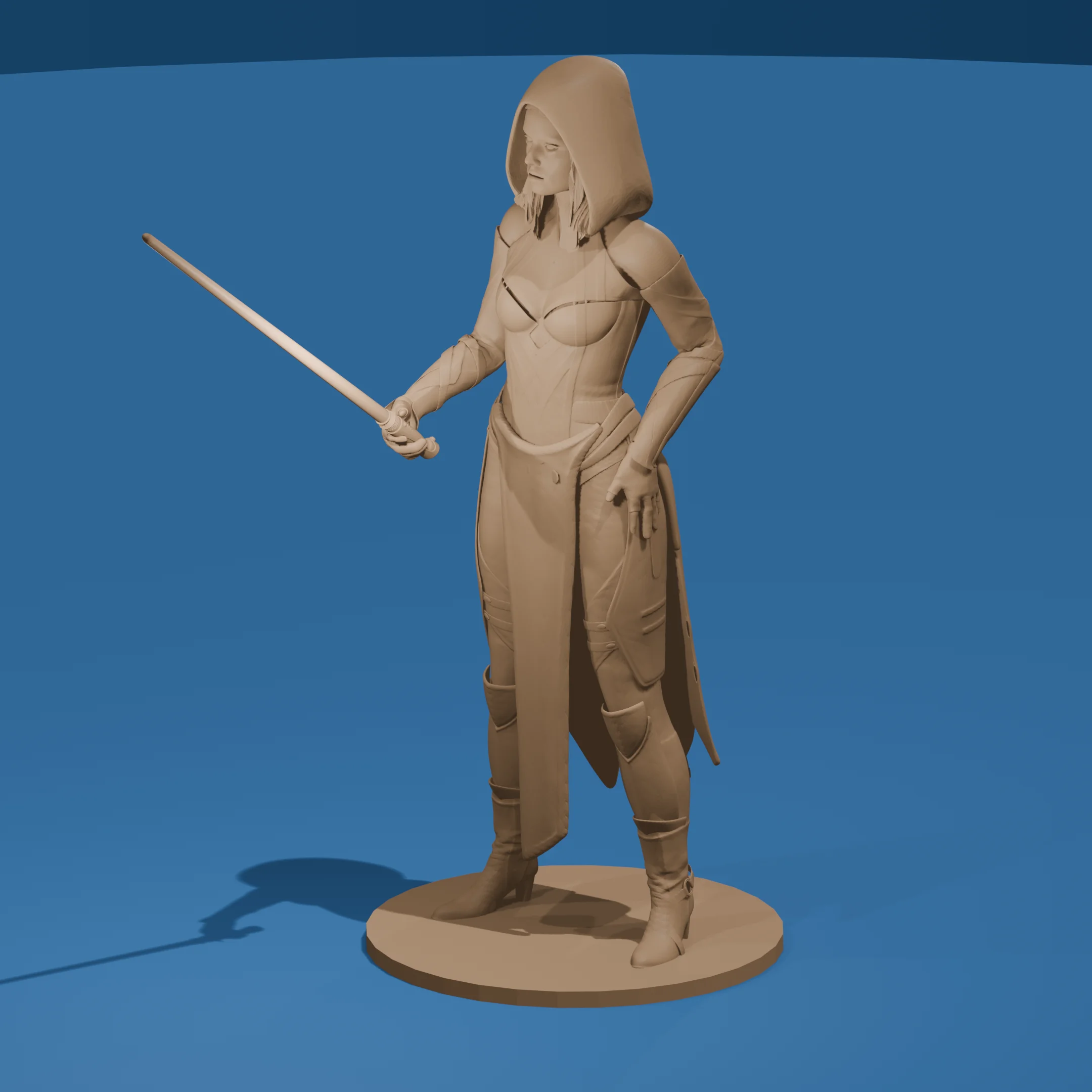 Mistress of the Dark Side – 3D Printable Sith-Inspired Warrior v2 3d model
