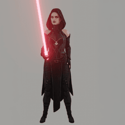 Mistress of the Dark Side – 3D Printable Sith-Inspired Warrior v2 3d model