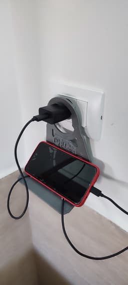 Foldable Outlet Phone Shelf β Secure Charging Holder (Portable Design) 3d model