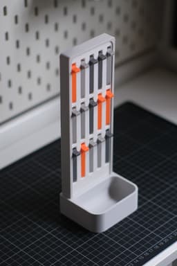 HookForm Modular Rotating Hook Display System – Customizable Wall-Mount Rack for Collectibles & Desk 3d model