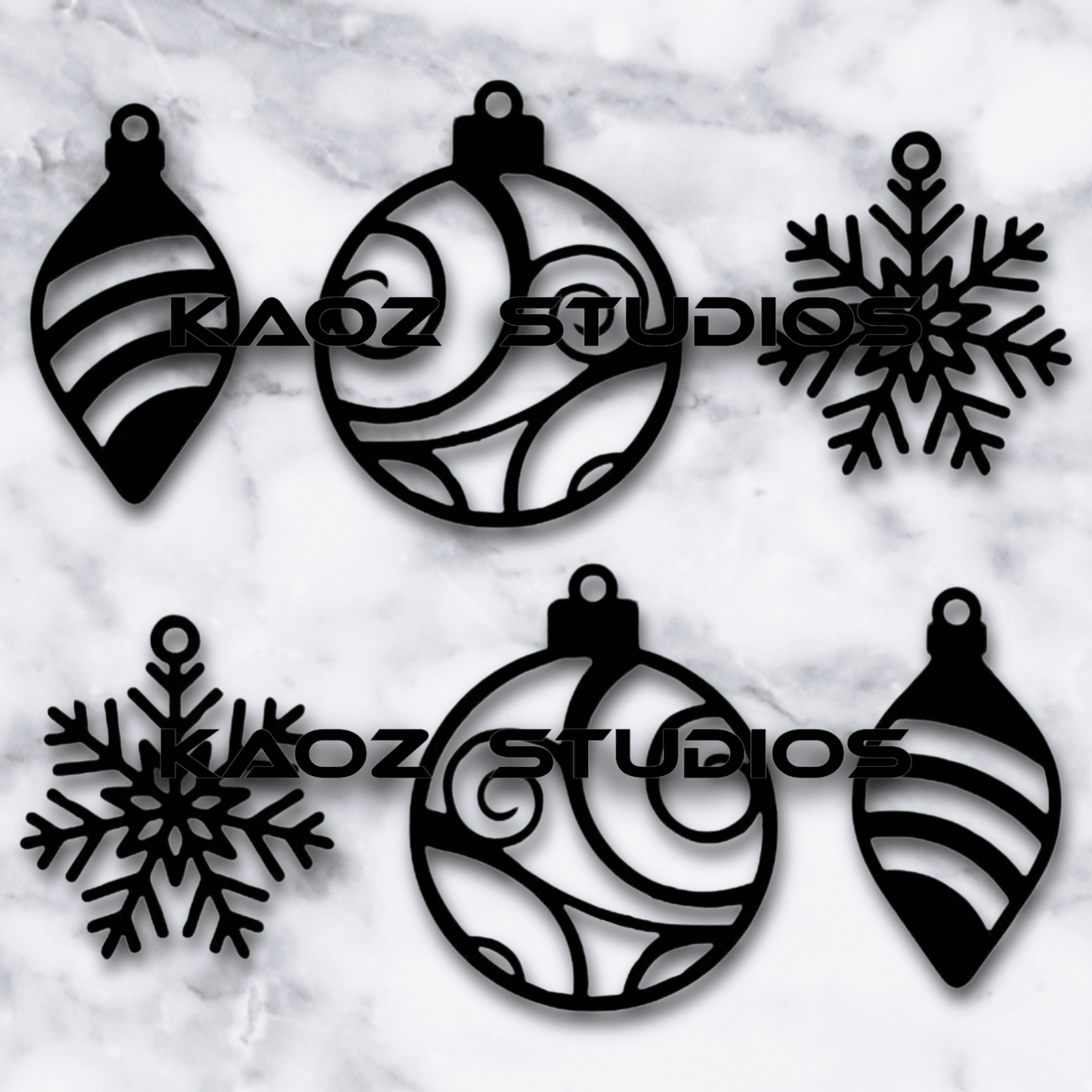 Christmas earring bundle xmas jewelry 3d model
