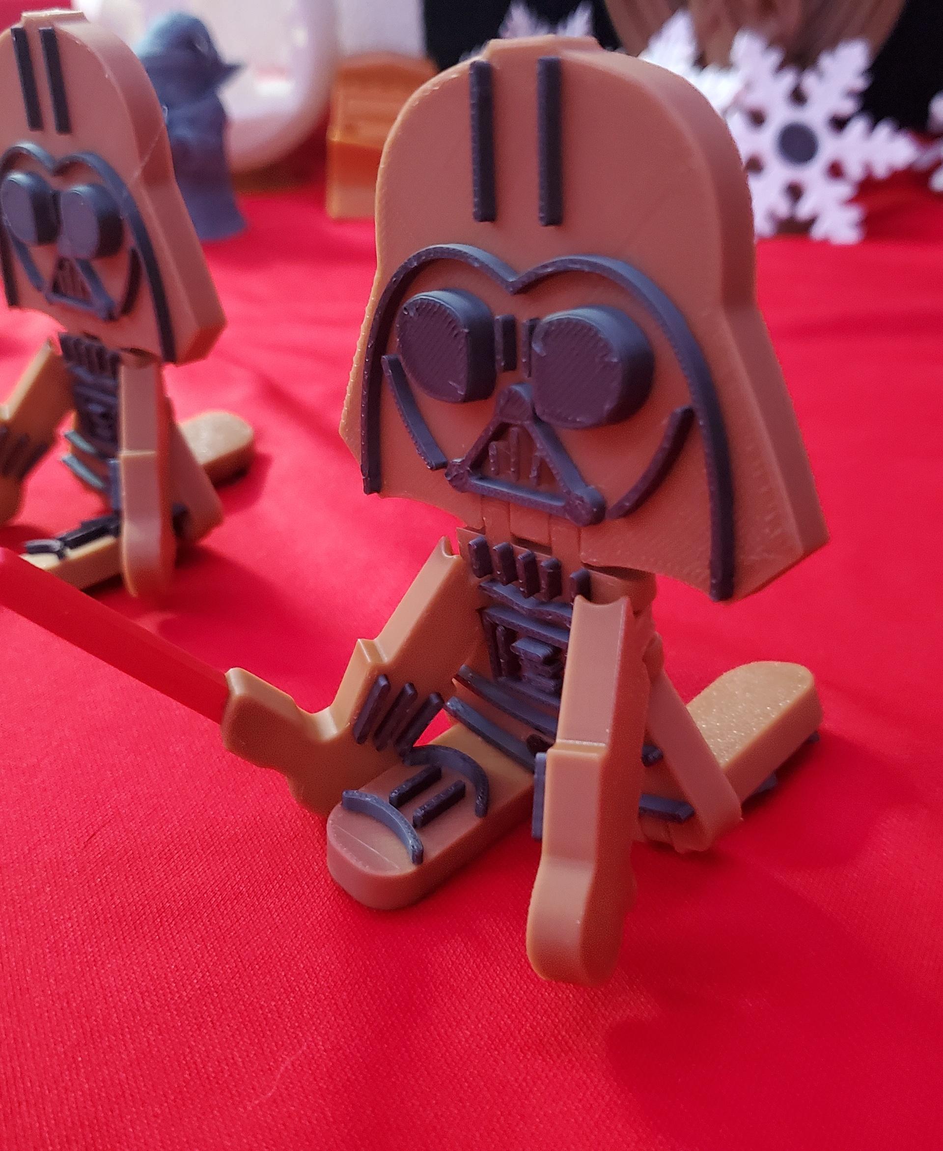 Flexi Gingerbread Darth Vader Ornament - Yoga Vader - 3d model