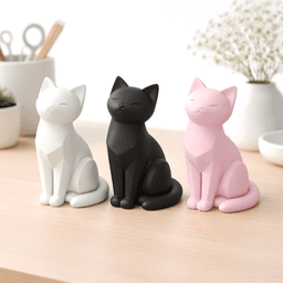 Sitting Cat STL | Modern Cat Statue | Cute Cat Model | Minimalist Cat STL 3d model