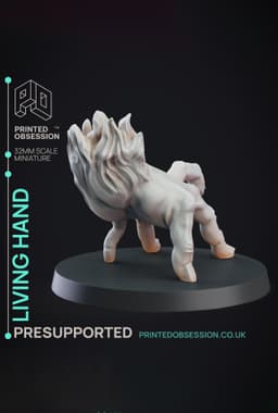 Living Hand - Constructs - PRESUPPORTED - Illustrated and Stats - 32mm scale 3d model