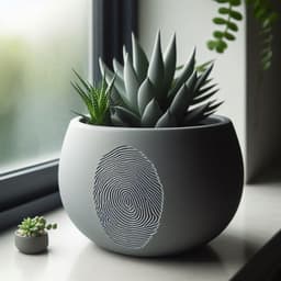 Modern design plant pot "crime scene" 3d model