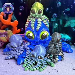 Baby Octopus - Articulated Octopus 3d model