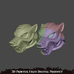 Si Fi Space Wolf Wearable Cosplay Helmet 3d model