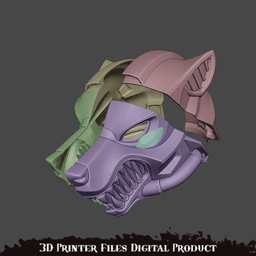 Si Fi Space Wolf Wearable Cosplay Helmet 3d model