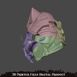 Si Fi Space Wolf Wearable Cosplay Helmet 3d model