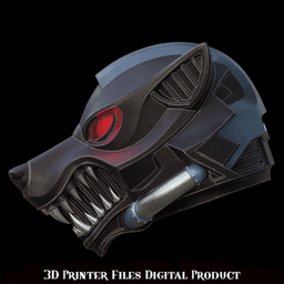 Si Fi Space Wolf Wearable Cosplay Helmet 3d model