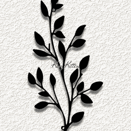 branch leaves 1 wall art 3d model