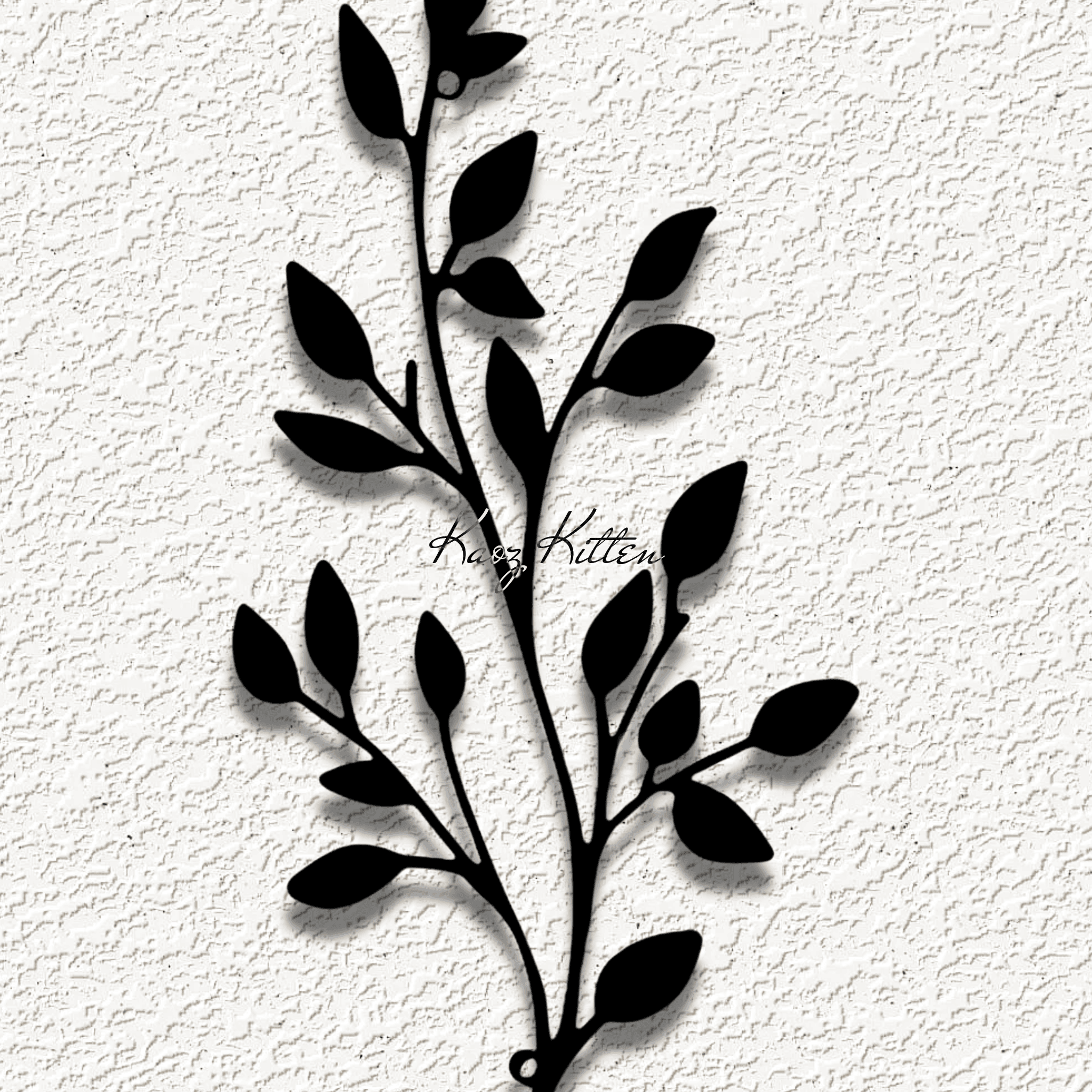 branch leaves 1 wall art 3d model