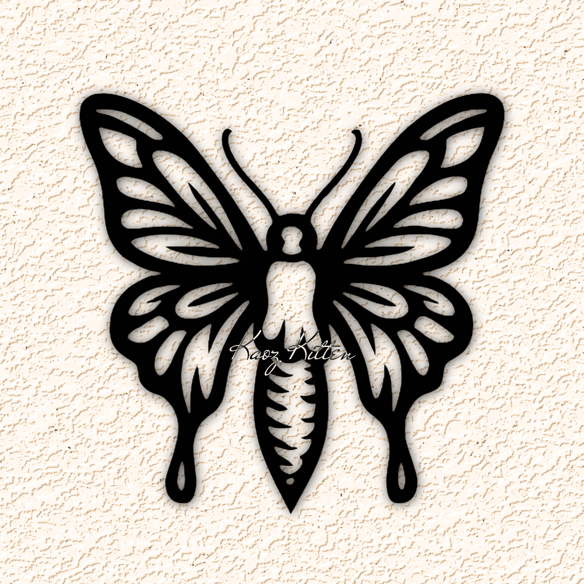 FANCY BUTTERFLY 4 wall art home decor 3d model