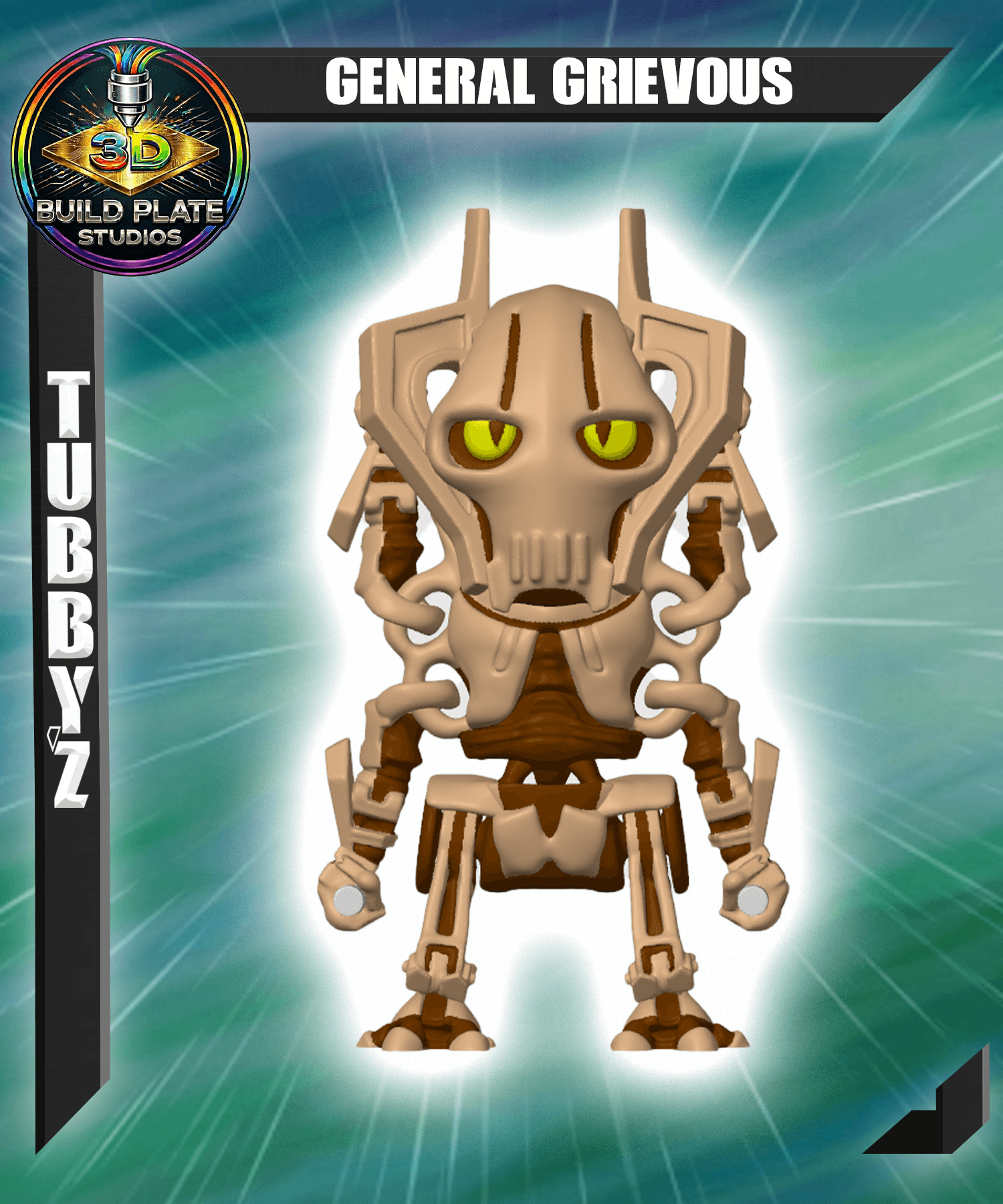 STAR WARS General Grievous Multicolor Flexi Print-In-Place 3d model