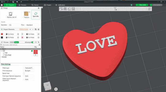 Heart Lollipop Clickers 3d model