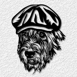 scotty dog wall art Scottish Terrier home decor 3d model