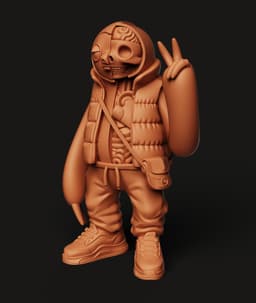 Half-Anatomy Sloth Multi-Color 3MF | Art Toy | Bambu Ready 3d model