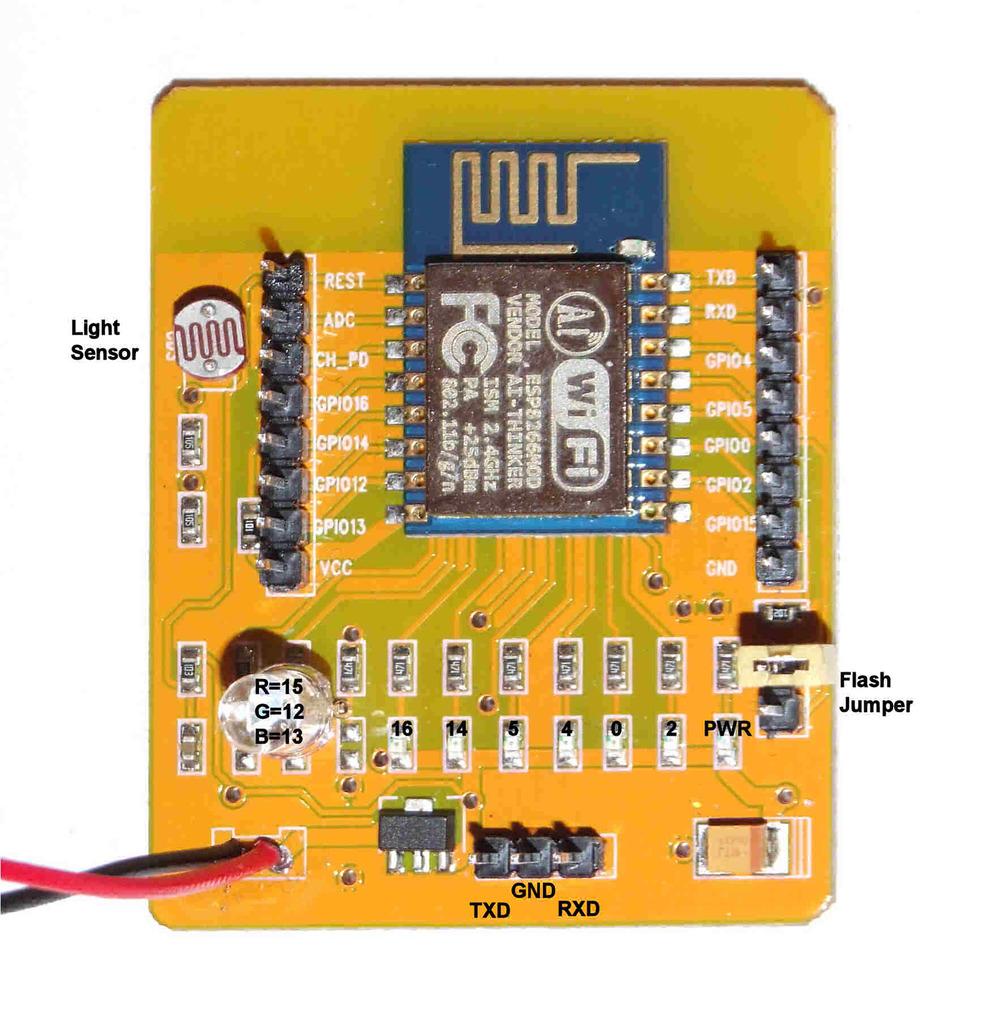 ESP8266 AI-Thinker Yellow DEV Slim Cover Lid Box 3d model