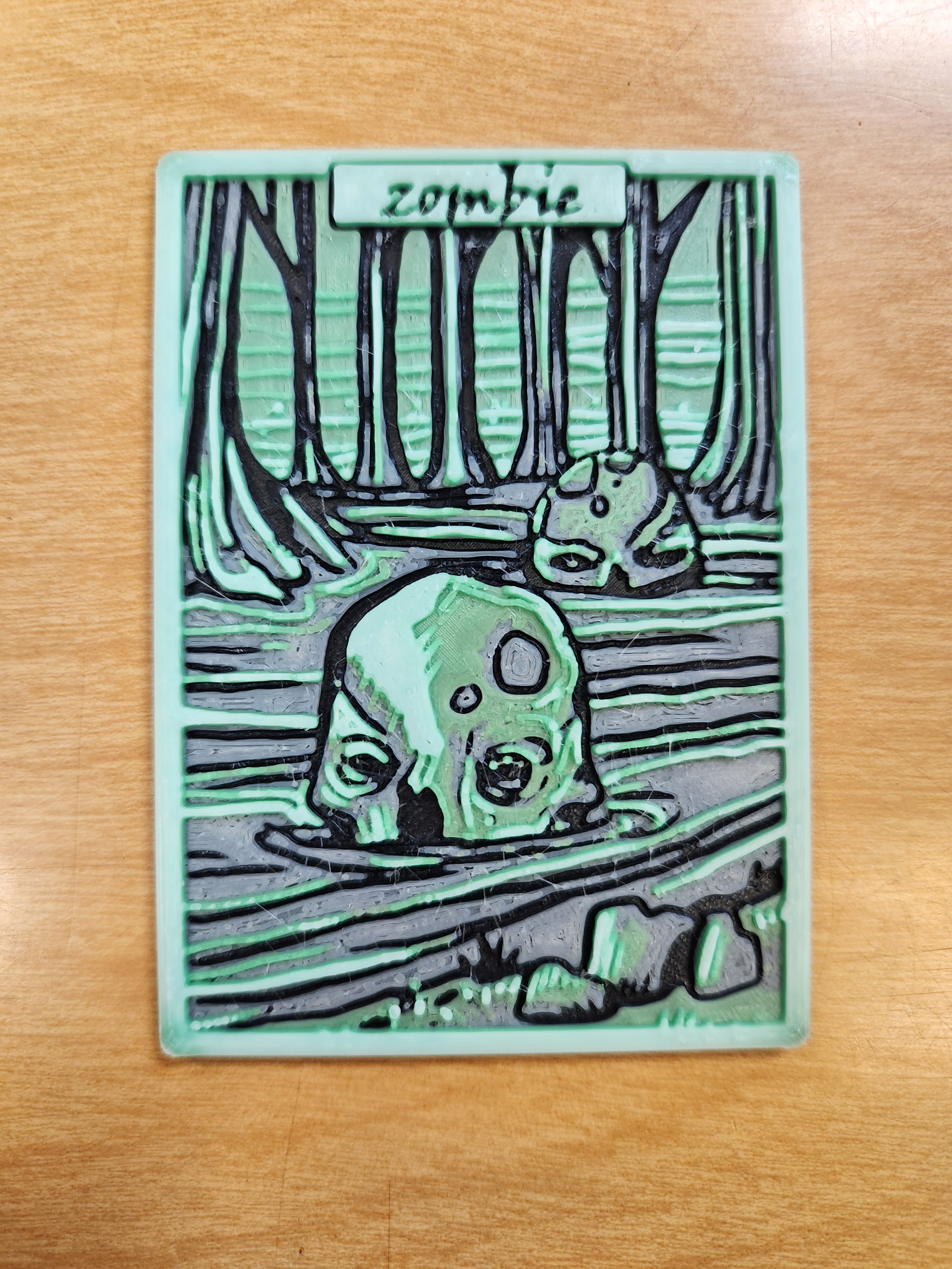 Zombie Hueforge Magic The Gathering token 3d model