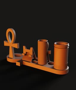 Egyptian Ankh Desk Organizer STL | Décor 3D Print | Functional 3d model