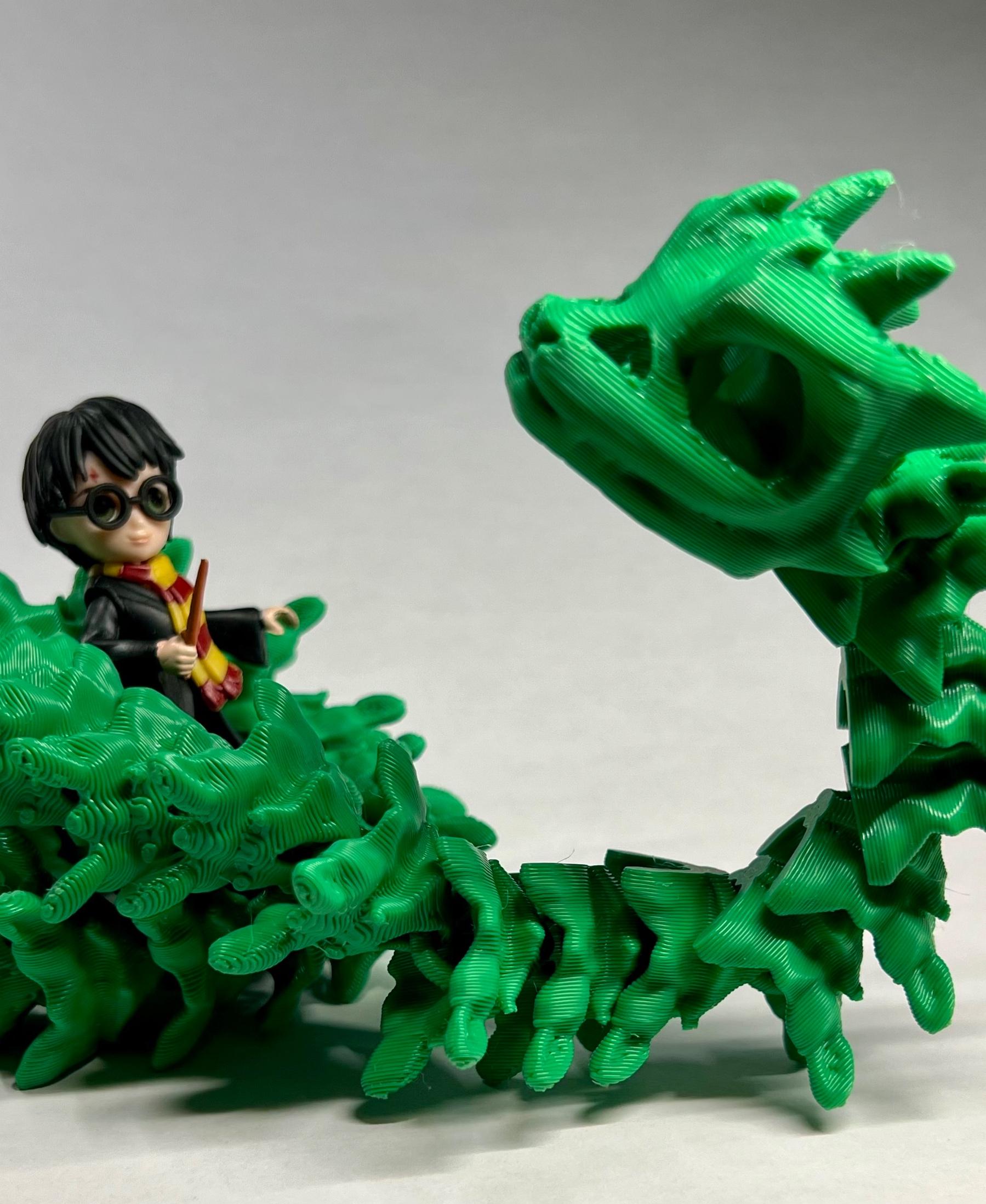 Extra Long Bony Basilisk - Articulated Snap-Flex Fidget (Tight Joints) - Harry Playing with the Basilisk - 3d model