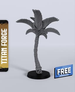 Palm Tree - With Free Dragon - 5e DnD Inspired for RPG and Wargamers 3d model