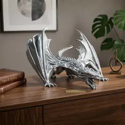 AGRESSIVE DRAGON / GOTHIC DECOR / SHELF SCULPTURE DECOR / MODERN DRAGON SCULPTURE 3d model