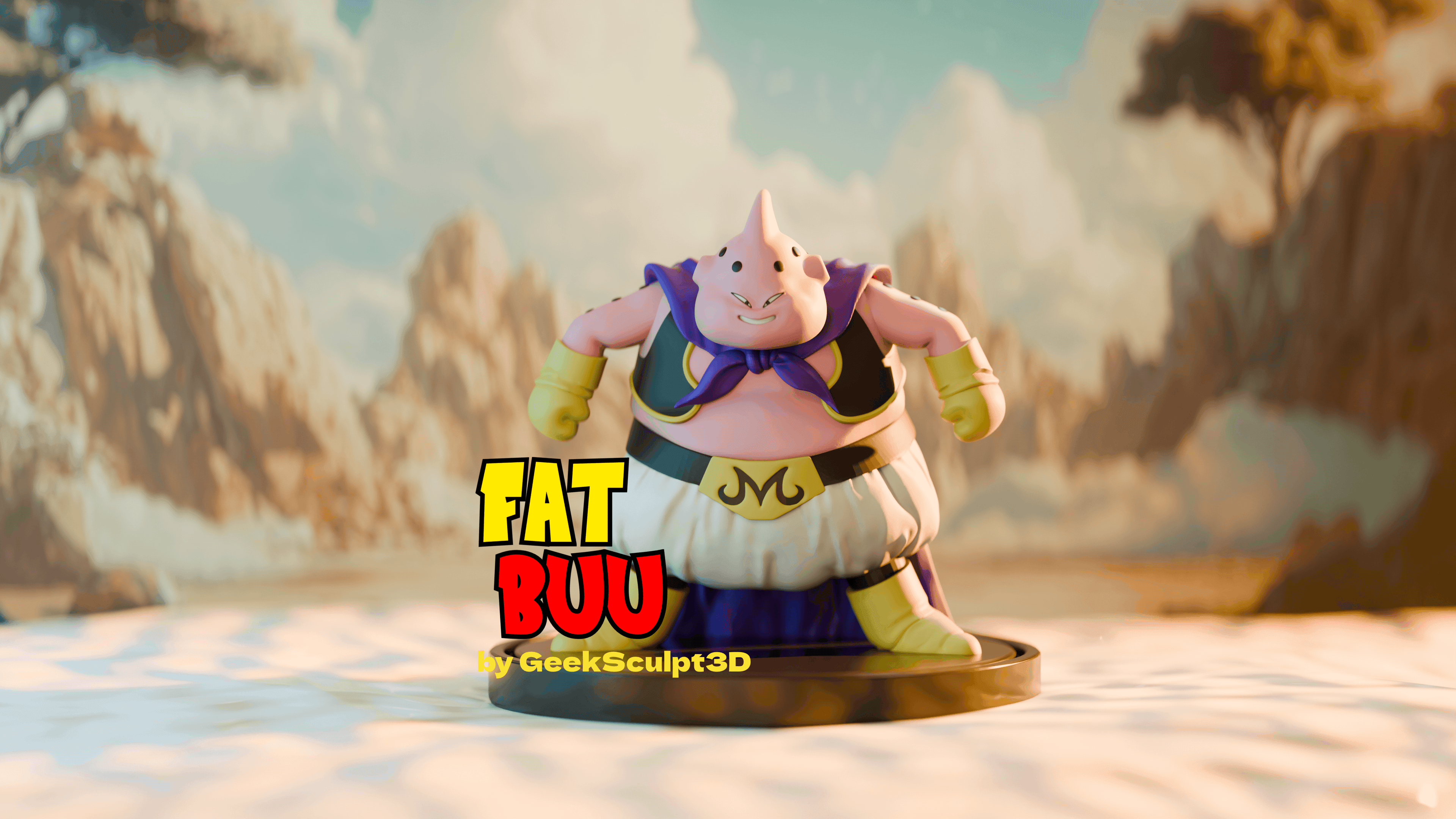 Majin Buu Sculpture – Collectible 3D Figurine for Fans 3d model
