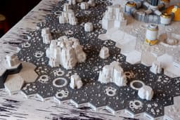 FDMecha Hex Terrain: Lunar Landscape - Slopes and Craters 3d model
