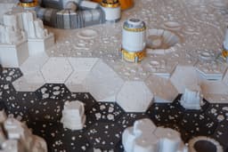 FDMecha Hex Terrain: Lunar Landscape - Slopes and Craters 3d model