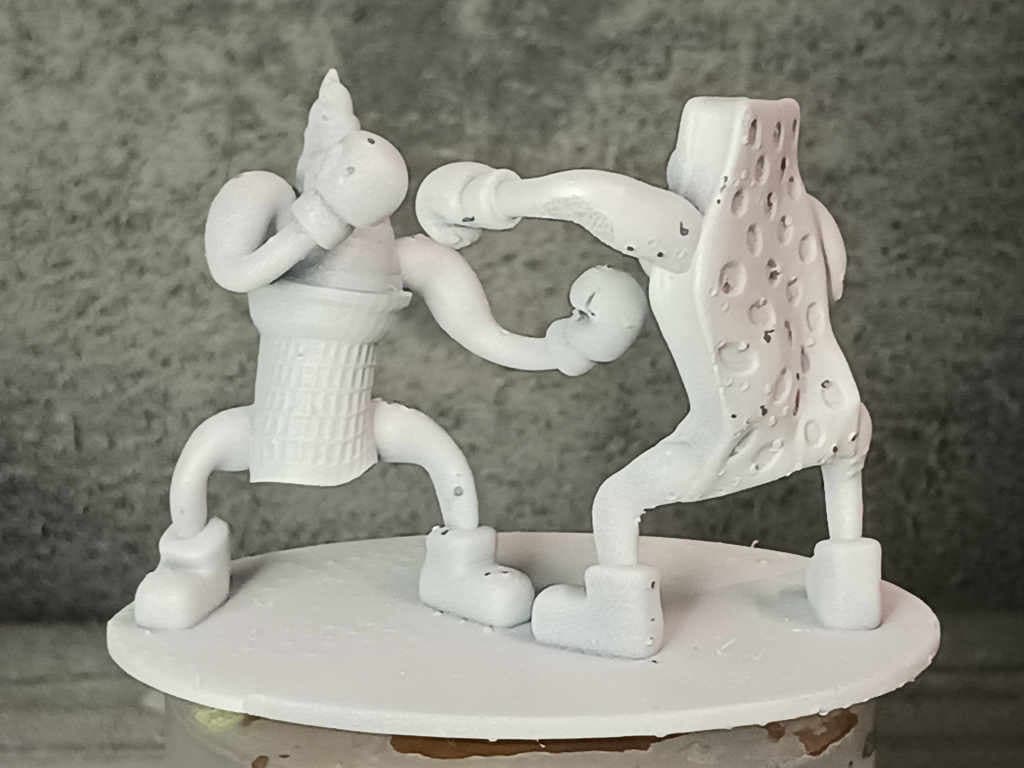 Ice Cream Boxing: Sandwich VS. Cone 3d model