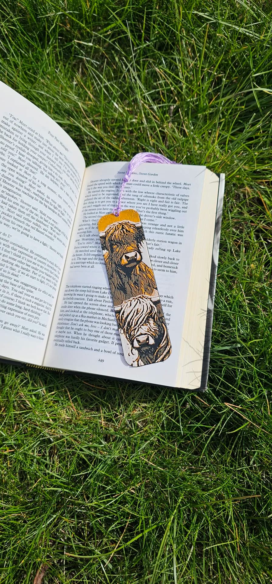 Double Highland Cow 3D Printed Bookmark β HueForge Multi-Color Design 3d model