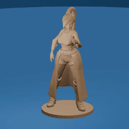 Jade Asian Toon Martial Arts Girl v2 3d model