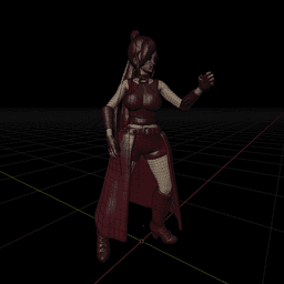 Jade Asian Toon Martial Arts Girl v2 3d model