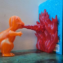 Charmander Bookend - Fiery 3D Print for Pokémon Lovers - Printed this Charmander Bookend in about 6 hours for each piece—the flames and Charmander. The print came out perfectly with minimal supports, making it an easy and satisfying project. If you're looking for a fun and functional design that’s quick to print, this one is a great choice! I’m thrilled with how it turned out.
Also this is how I arranged the Flames for printing
I did print Charmander in petG because I didn't have any Orange pla - 3d model