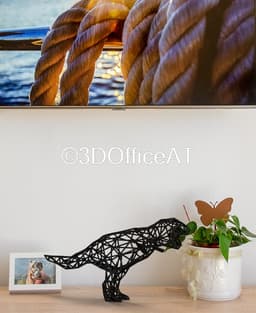 The T-Rex Wire Art - t-rex in living room for decoration - 3d model