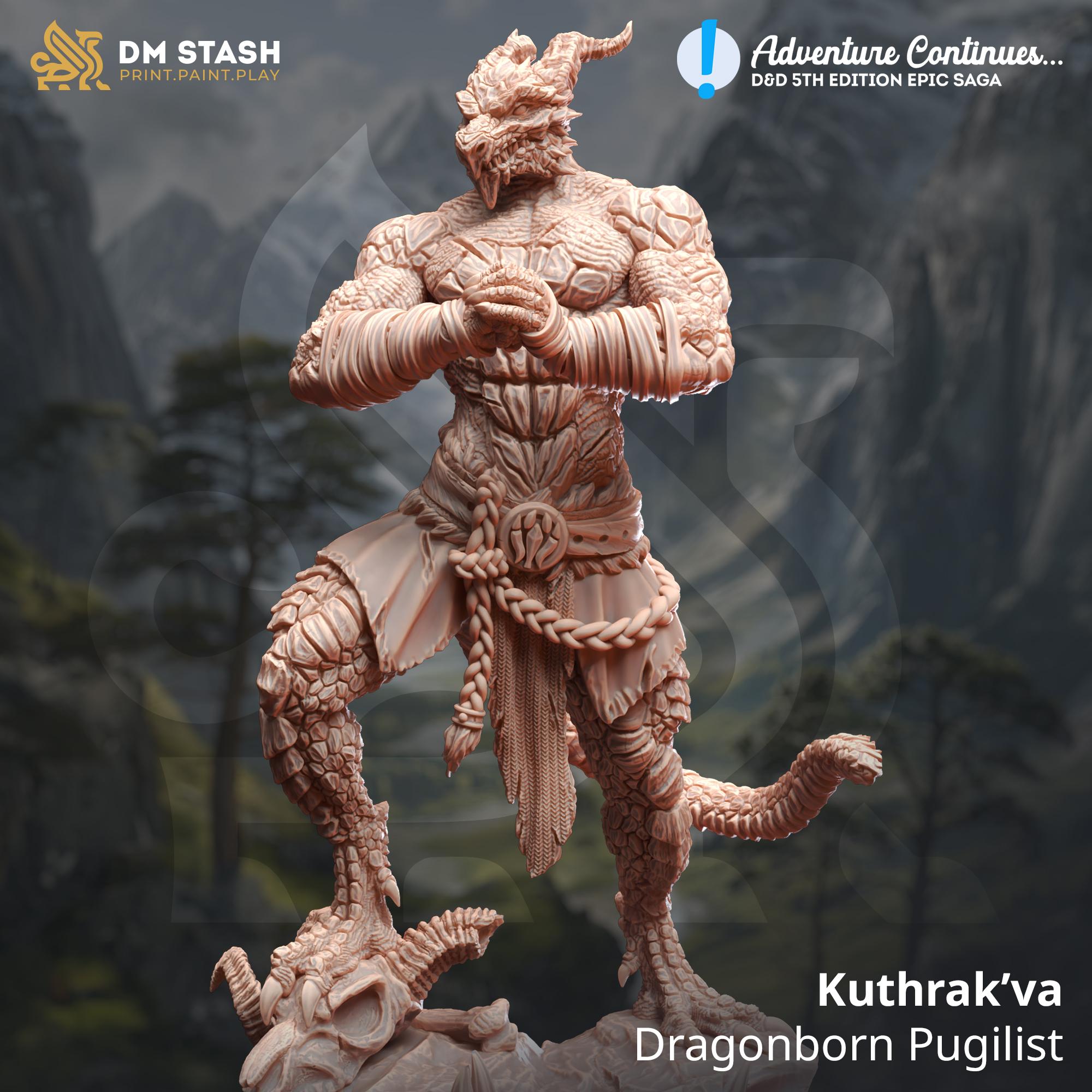 Dragonborn Pugilist - Kuthrak'Va 3d model
